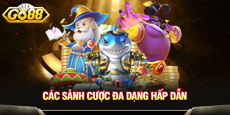 Các sảnh cược đa dạng hấp dẫn